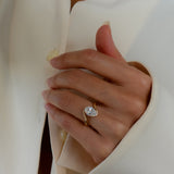 1.0 - 3.0 CT Oval Cut Lab Grown Diamond Bypass Engagement Ring