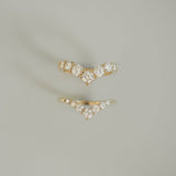 1.10 TCW Round Curved Moissanite Wedding Band