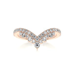 0.5 CT Round Curved Lab Grown Diamond Wedding Band