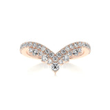 0.5 CT Round Curved Lab Grown Diamond Wedding Band