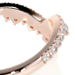 0.5 CT Round Curved Lab Grown Diamond Wedding Band