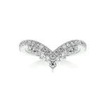 0.5 CT Round Curved Lab Grown Diamond Wedding Band