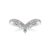0.5 CT Round Curved Lab Grown Diamond Wedding Band