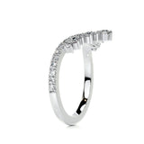 0.5 CT Round Curved Lab Grown Diamond Wedding Band