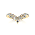 0.5 CT Round Curved Lab Grown Diamond Wedding Band