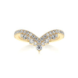 0.5 CT Round Curved Lab Grown Diamond Wedding Band