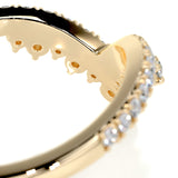 0.5 CT Round Curved Lab Grown Diamond Wedding Band