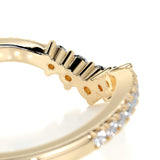 0.35 CT Round Curved CVD EF/VVS Diamond Wedding Band 5