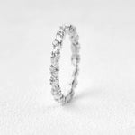0.4 CT Round And Marquise Alternative Moissanite Wedding Band 11