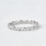 0.4 CT Round And Marquise Alternative Moissanite Wedding Band 4