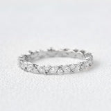 0.4 CT Round And Marquise Alternative Moissanite Wedding Band 4
