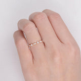 0.12 CT Round Cut Milgrain Moissanite Wedding Band 4