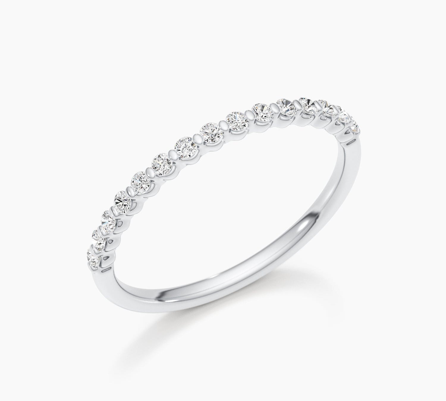 0.3 CT Round Half Eternity Lab Grown Diamond Wedding Band