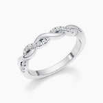 0.2 CT Round Twisted Lab Grown Diamond Wedding Band
