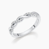 0.2 CT Round Twisted Lab Grown Diamond Wedding Band