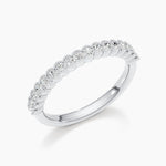 0.34 CT Round Half Eternity Lab Grown Diamond Wedding Band