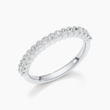 0.34 CT Round Half Eternity Lab Grown Diamond Wedding Band