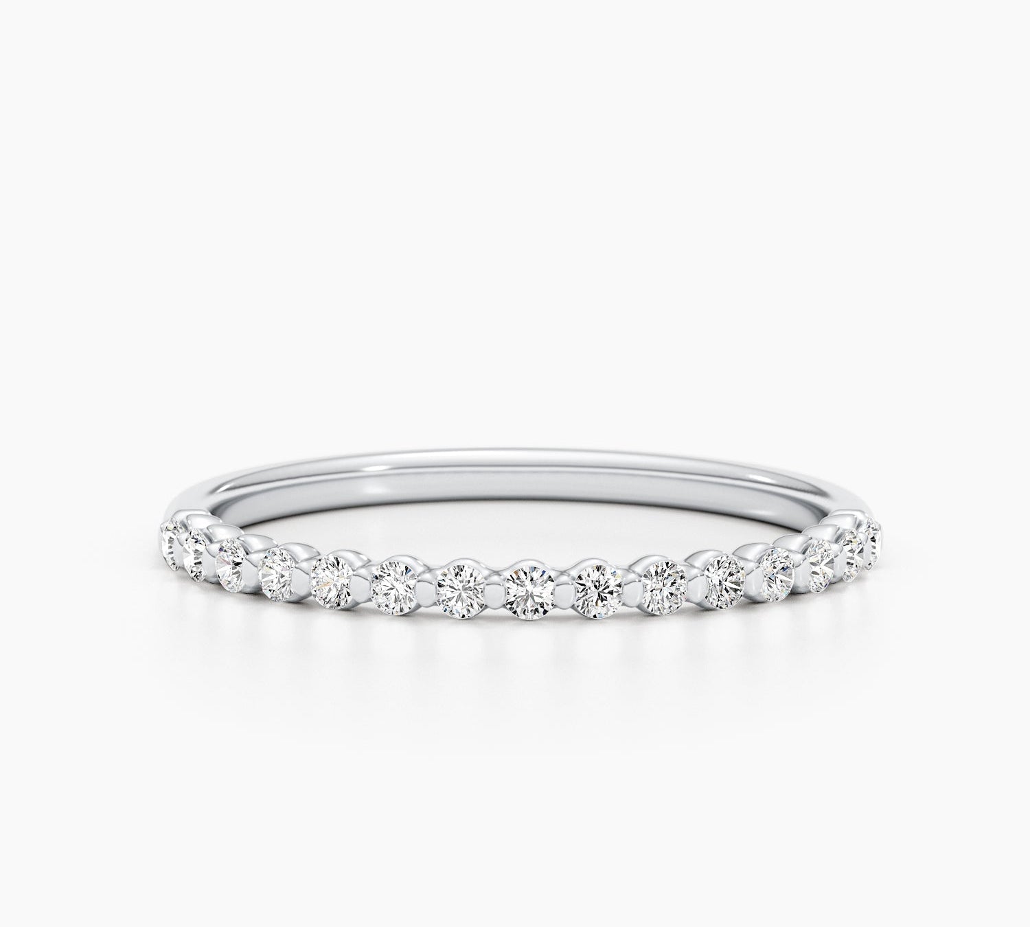 0.3 CT Round Half Eternity Lab Grown Diamond Wedding Band