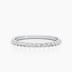 0.3 CT Round Half Eternity Lab Grown Diamond Wedding Band