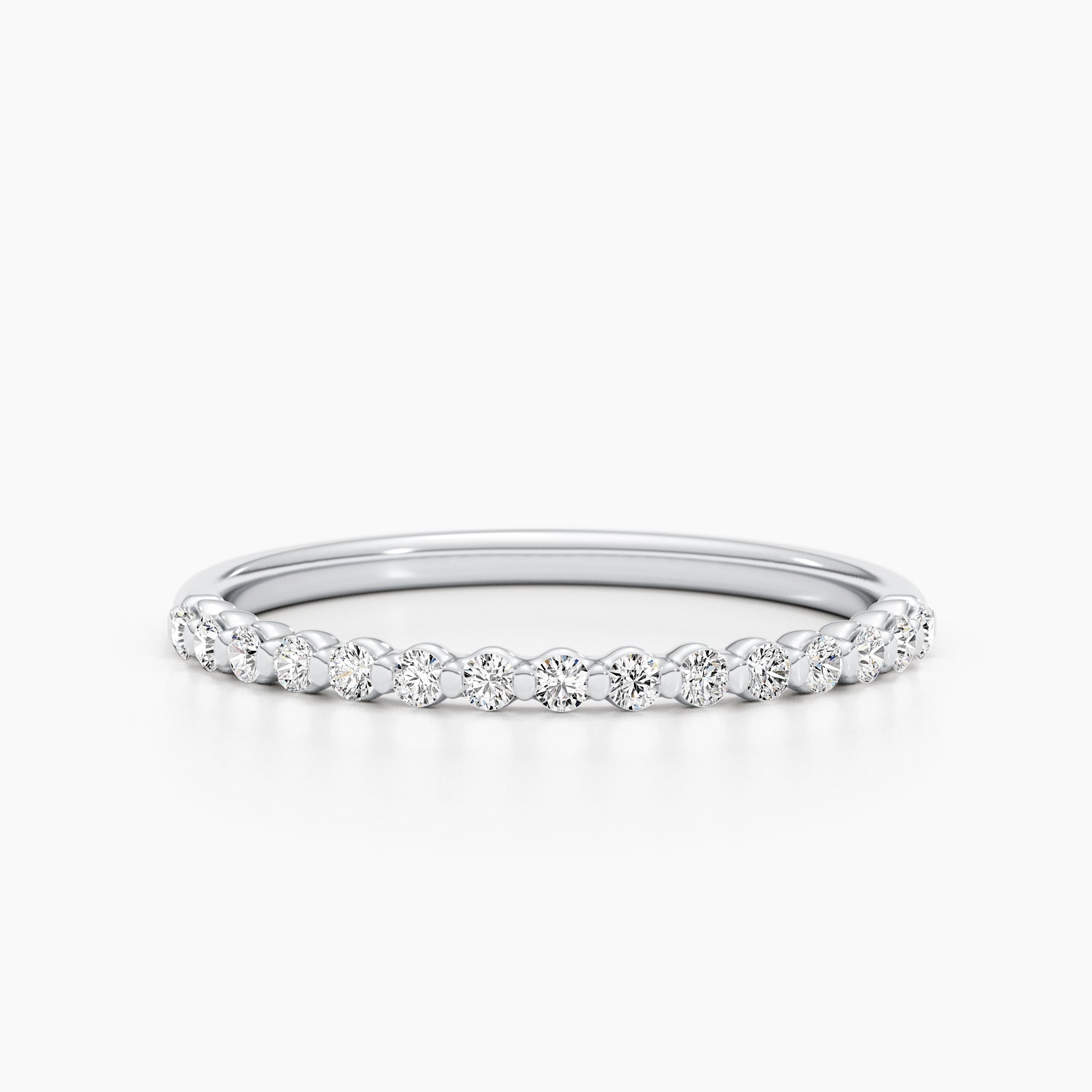 0.3 CT Round Half Eternity Lab Grown Diamond Wedding Band