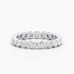 1.65 CT Round Bezel Full Eternity Lab Grown Diamond Wedding Band