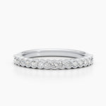 0.34 CT Round Half Eternity Lab Grown Diamond Wedding Band
