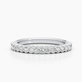 0.34 CT Round Half Eternity Lab Grown Diamond Wedding Band