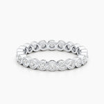 1.65 CT Round Bezel Full Eternity Lab Grown Diamond Wedding Band