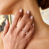 0.3 CT Round Half Eternity Lab Grown Diamond Wedding Band