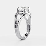 2 CT Pear Split Shank Lab Grown Diamond Engagement Ring