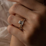 Emerald Lab Grown Diamond Solitaire Engagement Ring