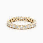 1.65 CT Round Bezel Full Eternity Lab Grown Diamond Wedding Band