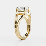 2 CT Asscher Split Shank Lab Grown Diamond Engagement Ring
