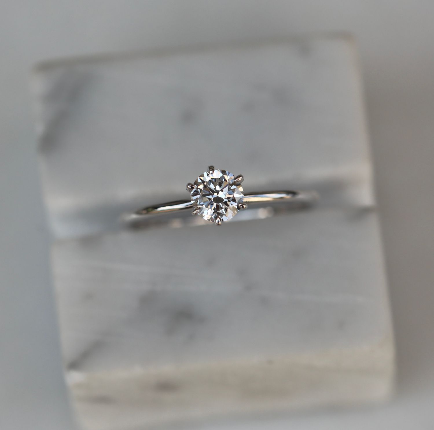 Round Solitaire Lab Grown Diamond Engagement Ring