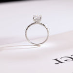 Stunning 1.0 - 2.0 CT Emerald Moissanite Engagement Ring With Hidden Halo Design 4