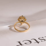 Stunning 0.5 - 1.5 CT Round Moissanite Engagement Ring With Halo Design 3