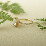 Stunning 1.0 - 2.0 CT Cushion Moissanite Engagement Ring With Pave & Halo Design 10