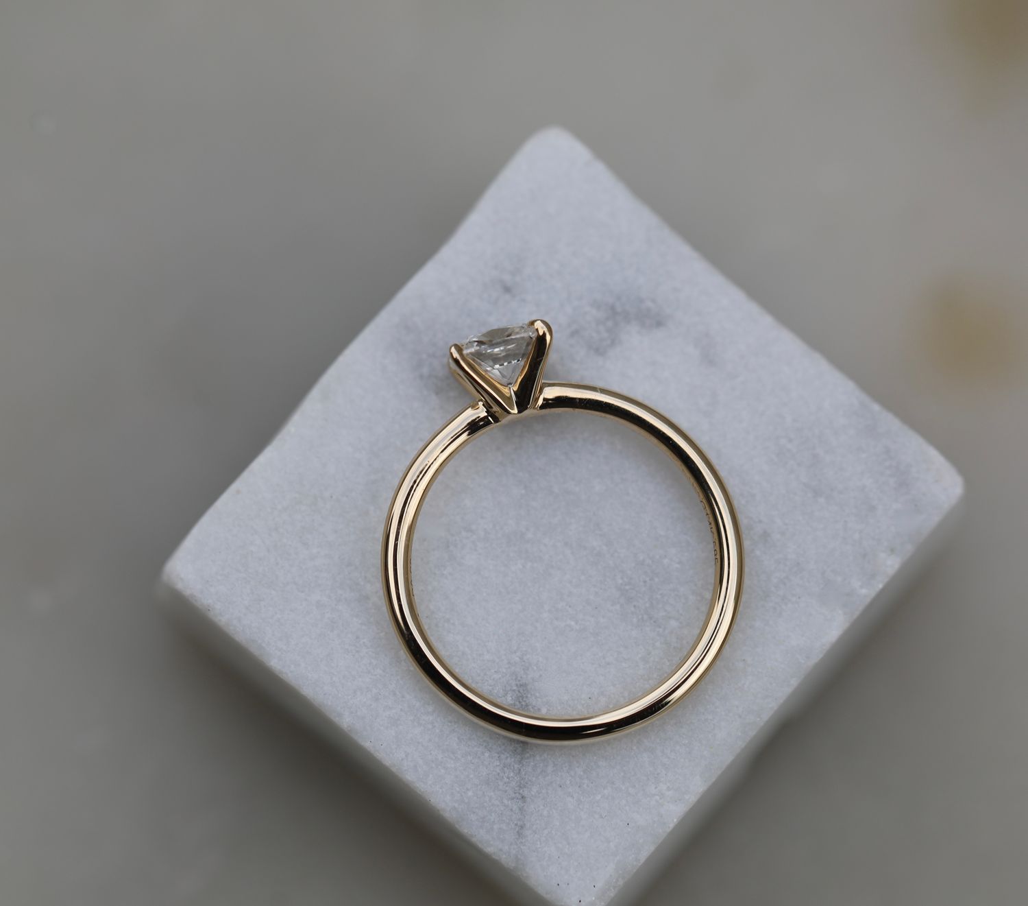 Cushion Solitaire Lab Grown Diamond Engagement Ring