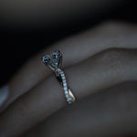 Round Cut Twisted Shank Pave Lab Grown Diamond Engagement Ring