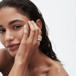 Stunning 3.30 TCW Emerald Moissanite Stones Half Eternity Wedding Bands