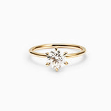 Round Solitaire Lab Grown Diamond Diamond Engagement Ring