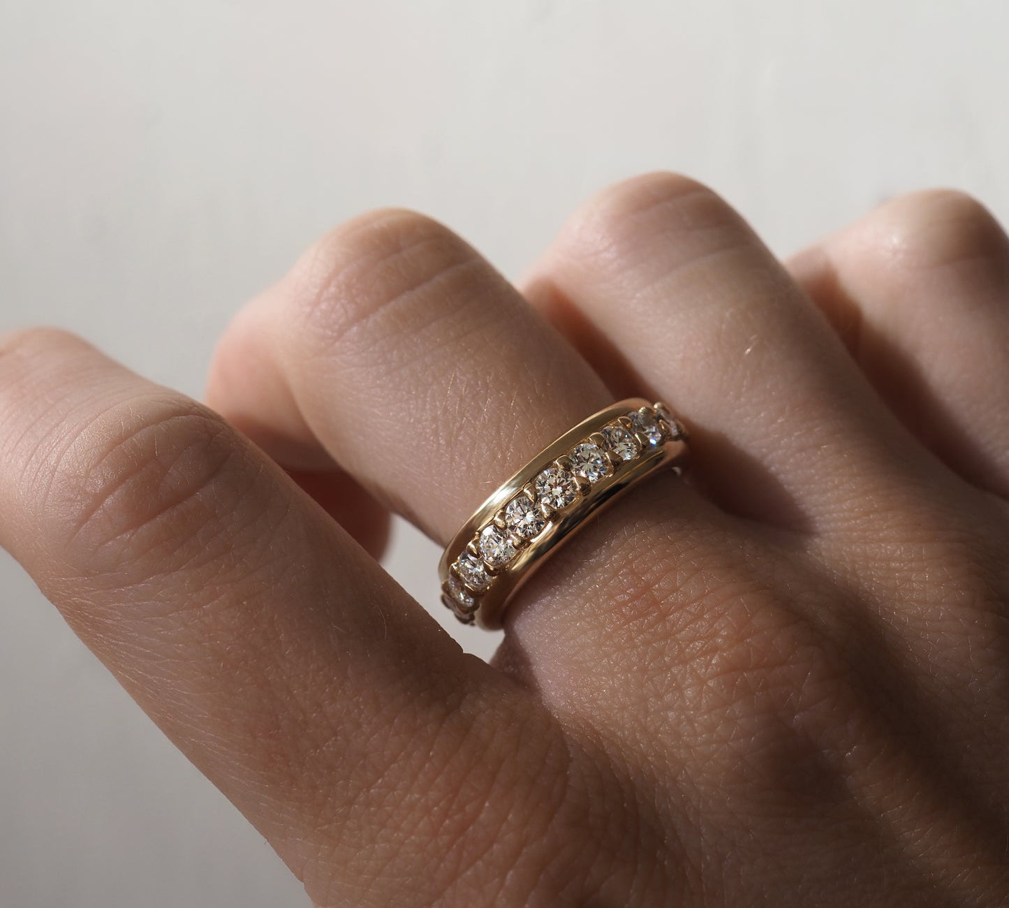 Stunning 2.20 TCW Round Moissanite Stones Full Eternity Wedding Bands