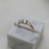 0.50 CT Round Three Stones Lab Grown Diamond Engagement Ring