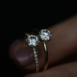 Round Cut Pave Lab Grown Diamond Engagement Ring