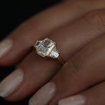 1.50 CT Radiant Three Stones Lab Grown Diamond Diamond Engagement Ring