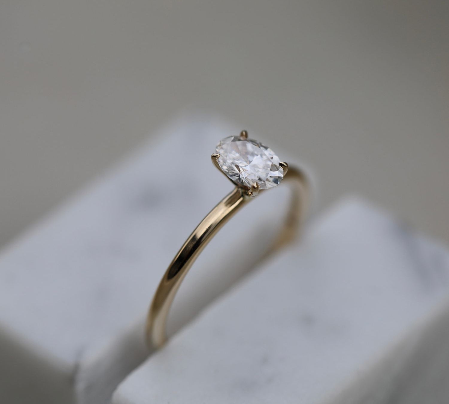 Oval Solitaire Lab Grown Diamond Engagement Ring