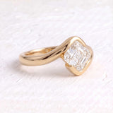 1.5 CT Asscher Cut Lab Grown Diamond Solitaire Engagement Ring