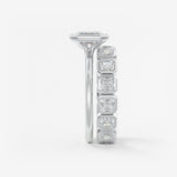 Asscher Bezel Lab Grown Diamond Engagement Ring