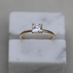 Cushion Solitaire Lab Grown Diamond Engagement Ring