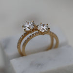 Round Cut Pave Lab Grown Diamond Engagement Ring